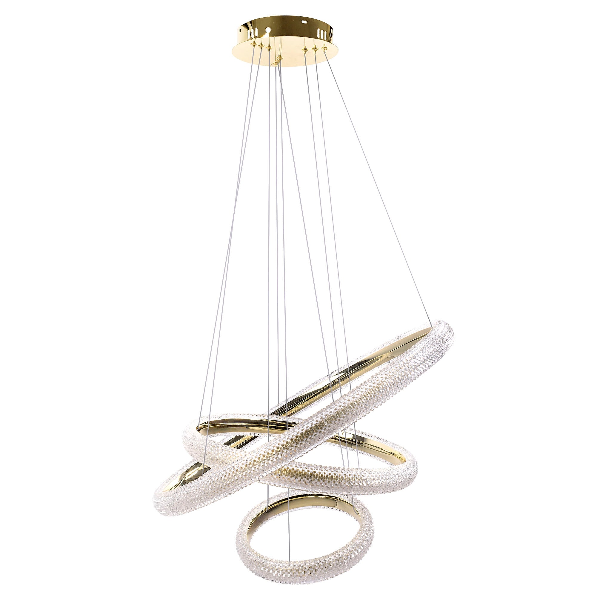 Lampa Sufitowa Wisząca Led Lhj042-cp3 Złota  1