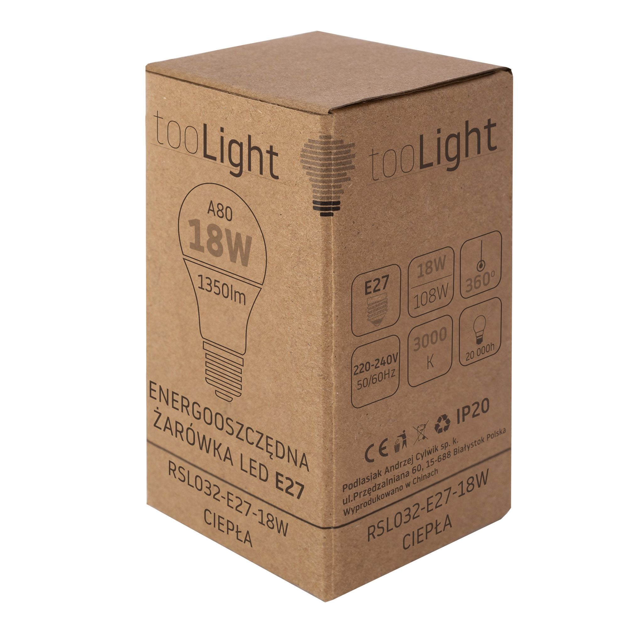 Żarówka LED Ciepła E-27 18W RSL032
