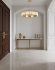 LAMPA SUFITOWA WISZĄCA LED APP1801-CP Brush Gold  5