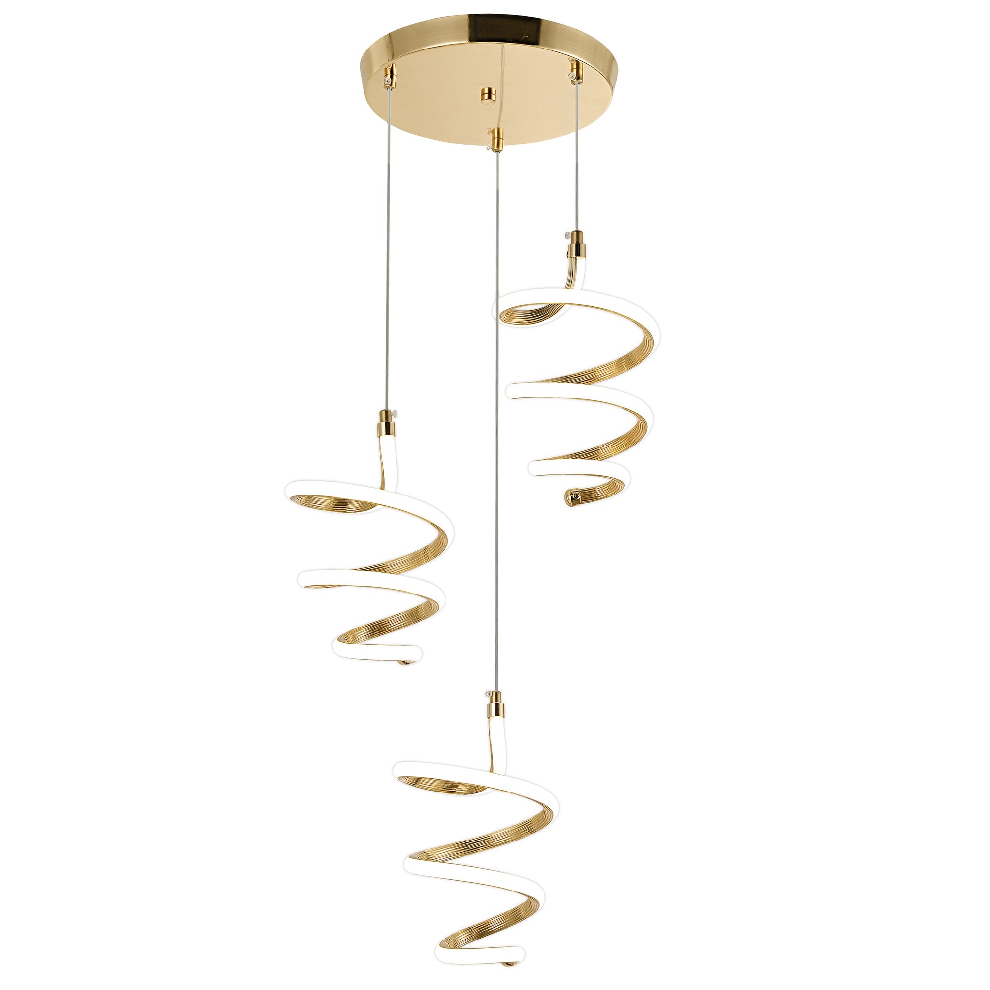 Lampa Wisząca Led G075-3cpr Złota  3