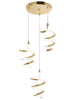 Lampa Wisząca Led G075-3cpr Złota  3