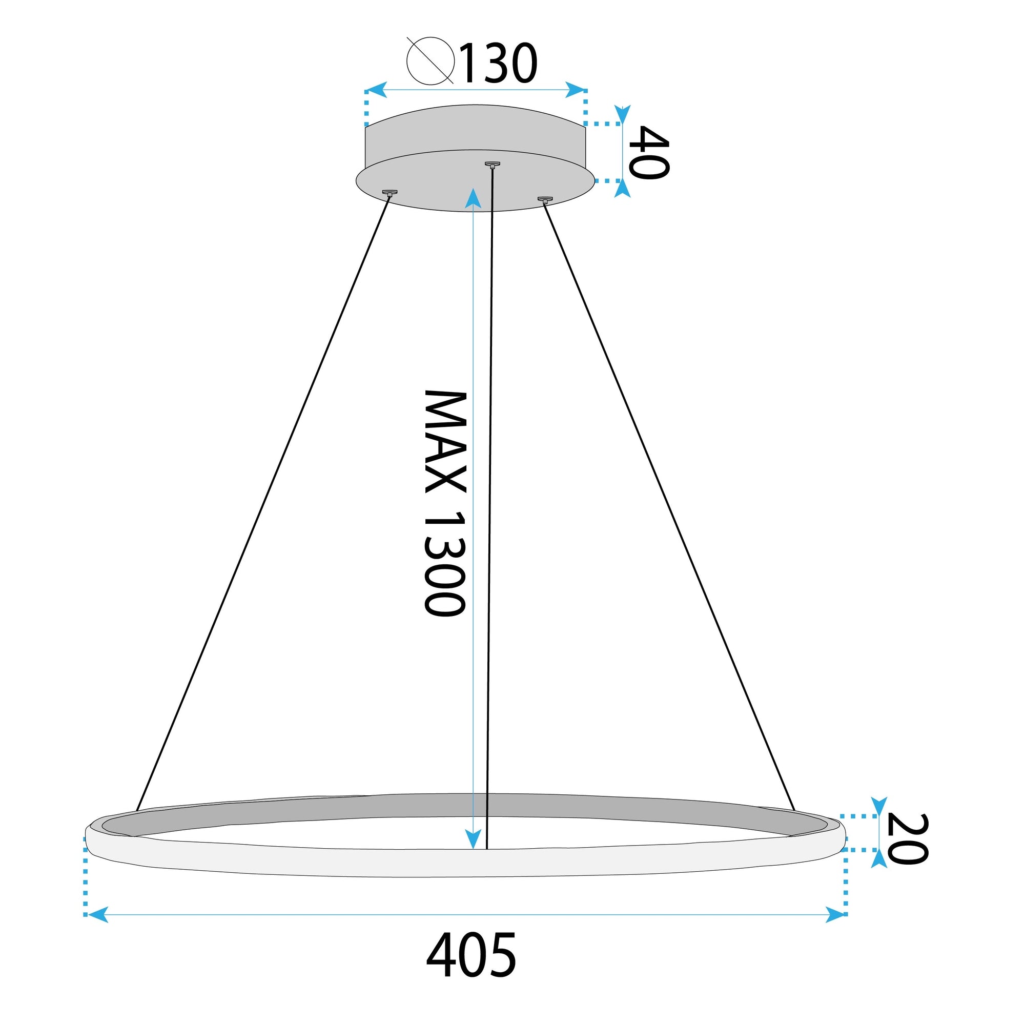 Lampa Wisząca Lhj004-cp 40 Cm Brush Gold  4