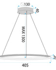 Lampa Wisząca Lhj004-cp 40 Cm Brush Gold  4