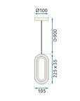 Lampa Wisząca Kryształowa Led G113-1cp Złota  9