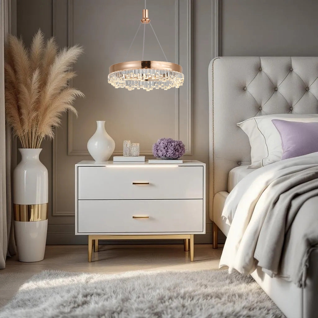 Lampa Wisząca Led Lhj097-cp Jasne Różowe Złoto  5