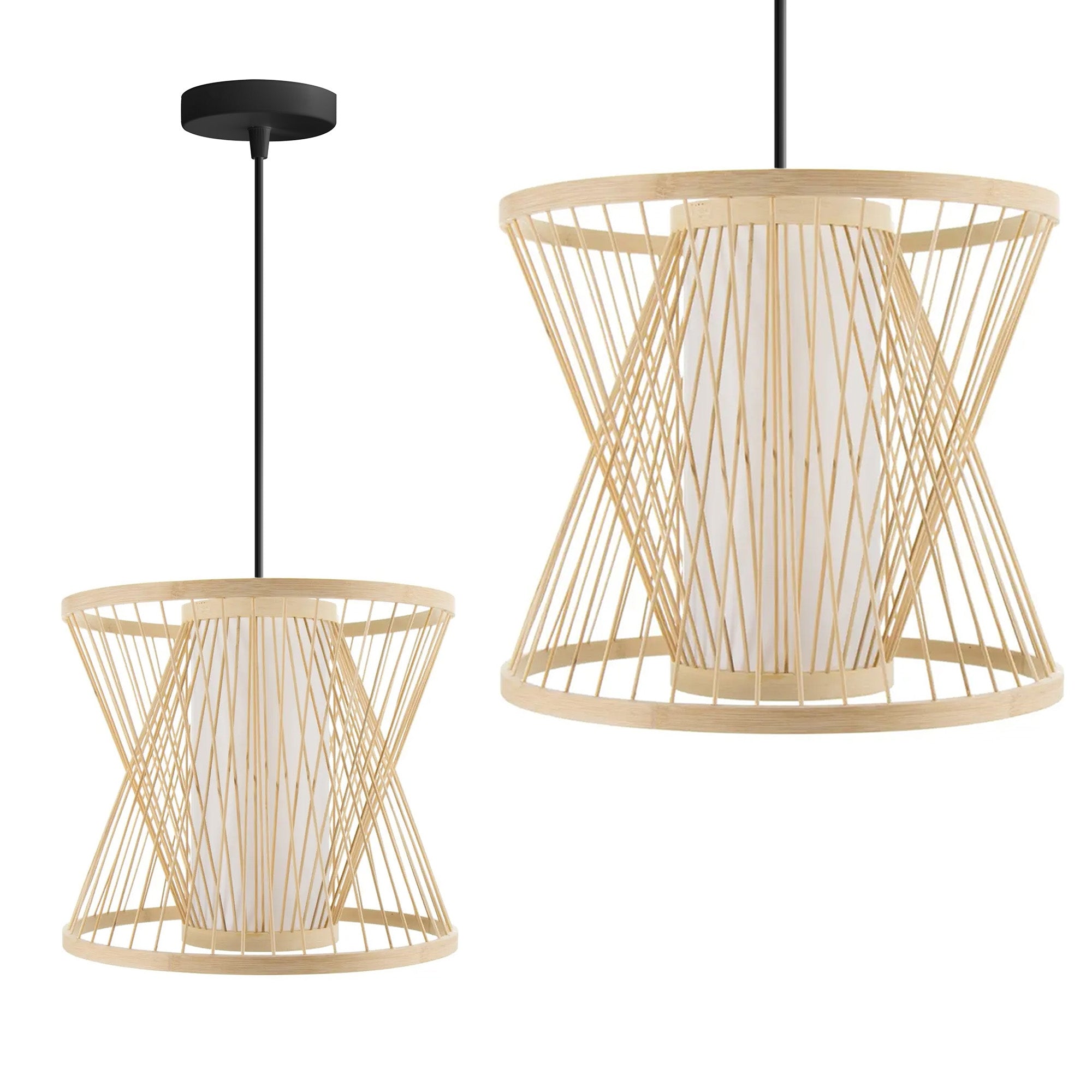 Lampa Wisząca Bambusowa APP1630-1CP  1