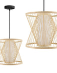 Lampa Wisząca Bambusowa APP1630-1CP  1