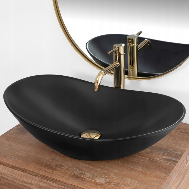 Umywalka nablatowa Rea Royal 60 Black Mat
