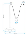 LAMPA SUFITOWA WISZĄCA APP1450-1CP Czarna