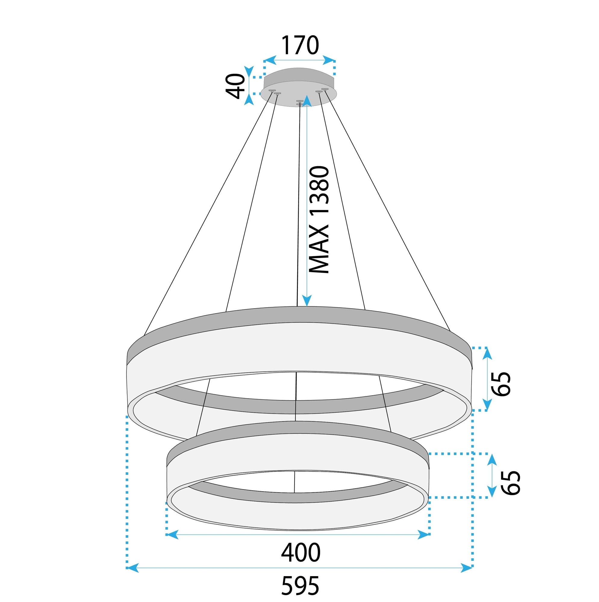 Lampa Wisząca Led Lhj049-cp2 Złota  8