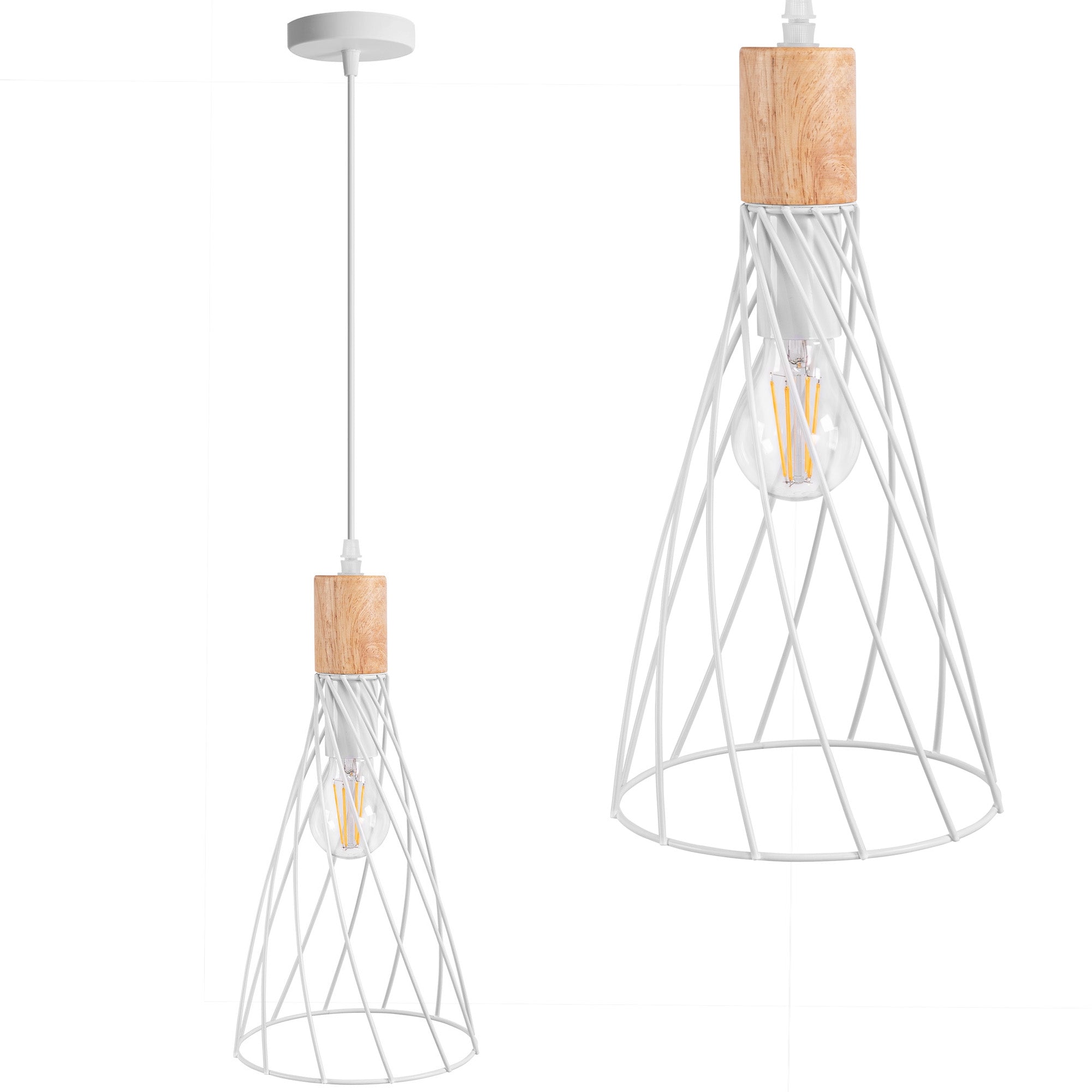 LAMPA SUFITOWA WISZĄCA APP1269-1CP Biała  1