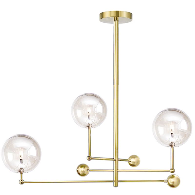 Lampa Wisząca Szklane Kule 3 szt APP918-3CP Złota