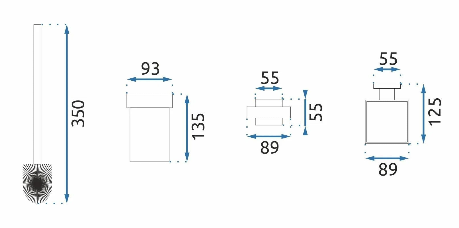 Szczotka Wc Czarna 332918 Erlo 05  7