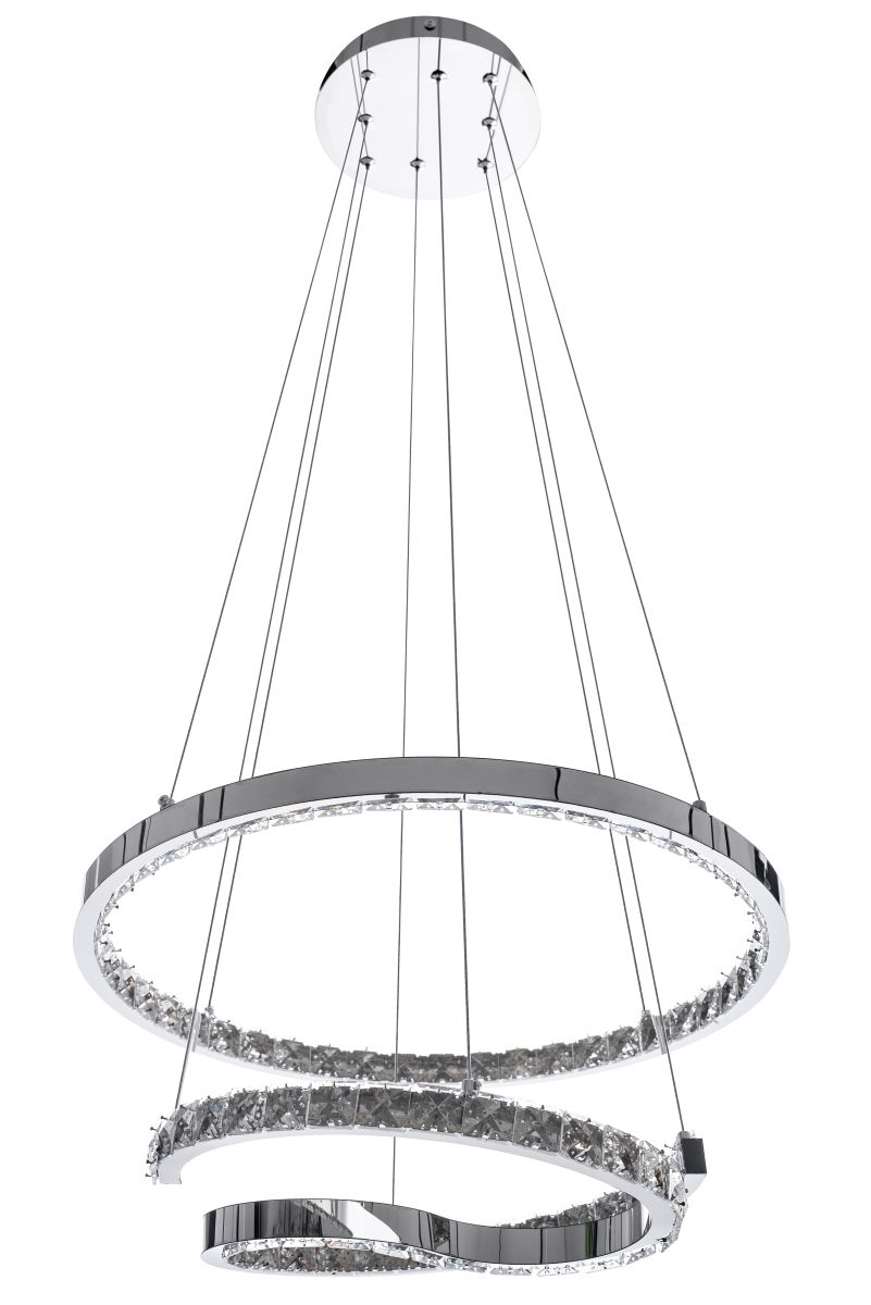 LAMPA KRYSZTAŁOWA WISZĄCA RING LED APP773-2CP