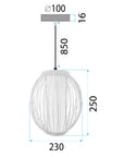Lampa Wisząca Bambusowa APP1634-1CP  8