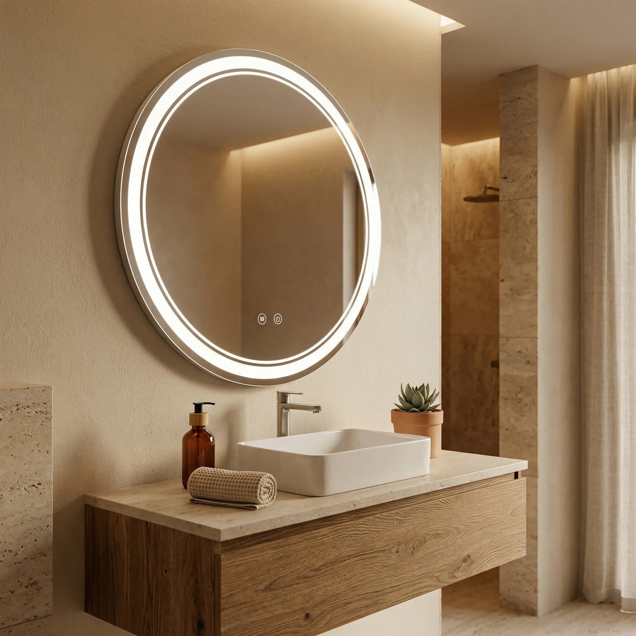 Lustro ścienne LED SOFT 80  3