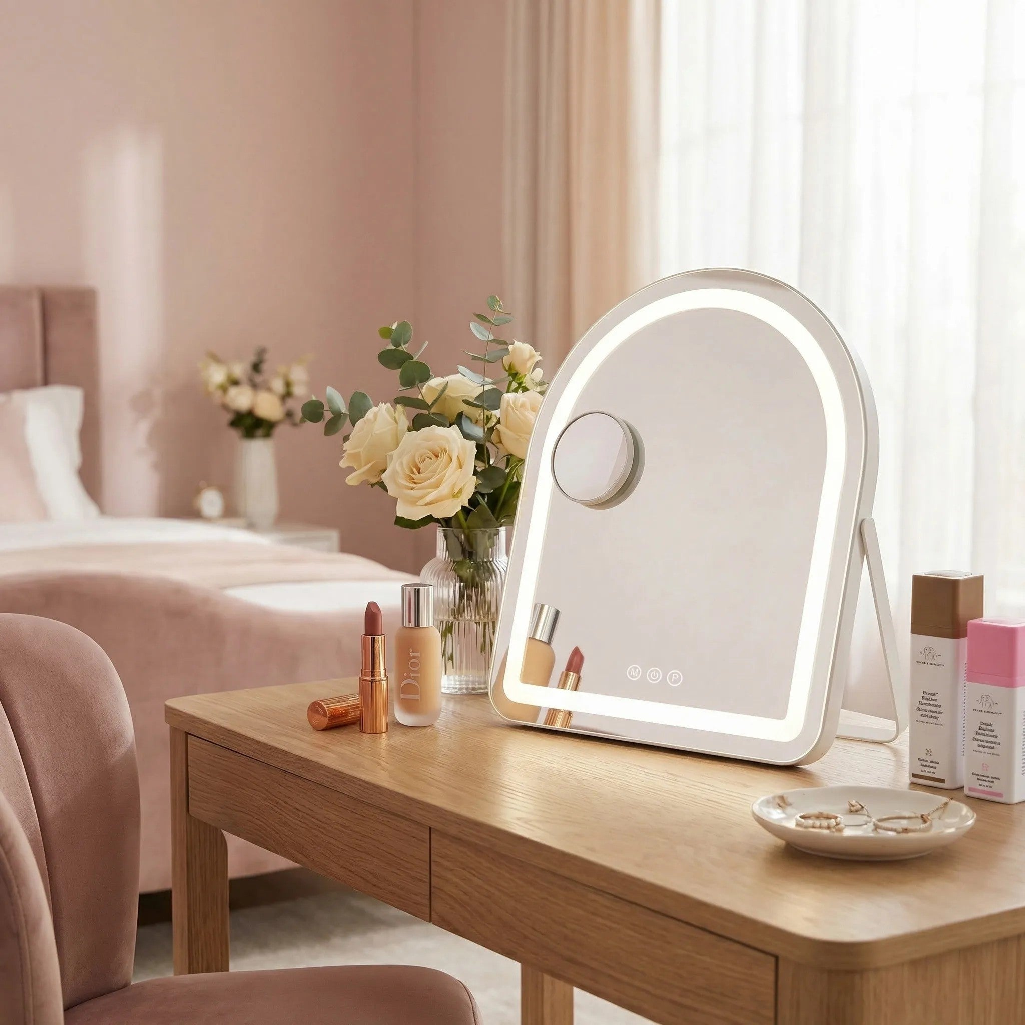 Lustro LED GLAM White 40x45cm  3