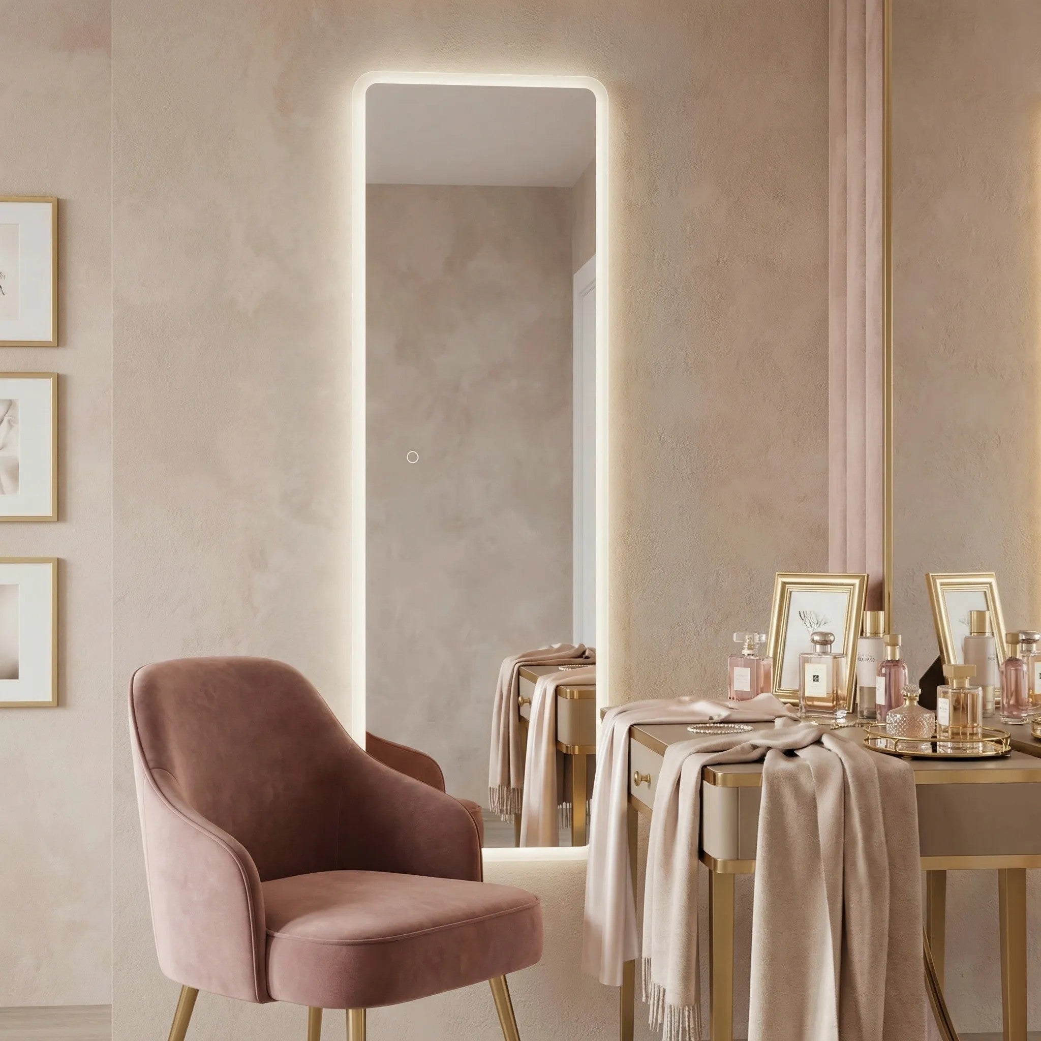 Lustro ścienne LED 150x50cm MOL-SQ  3