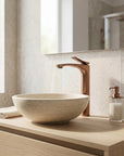 Bateria Umywalkowa PREMIUM REA Vision Miedź Szczotkowana Wysoka  3