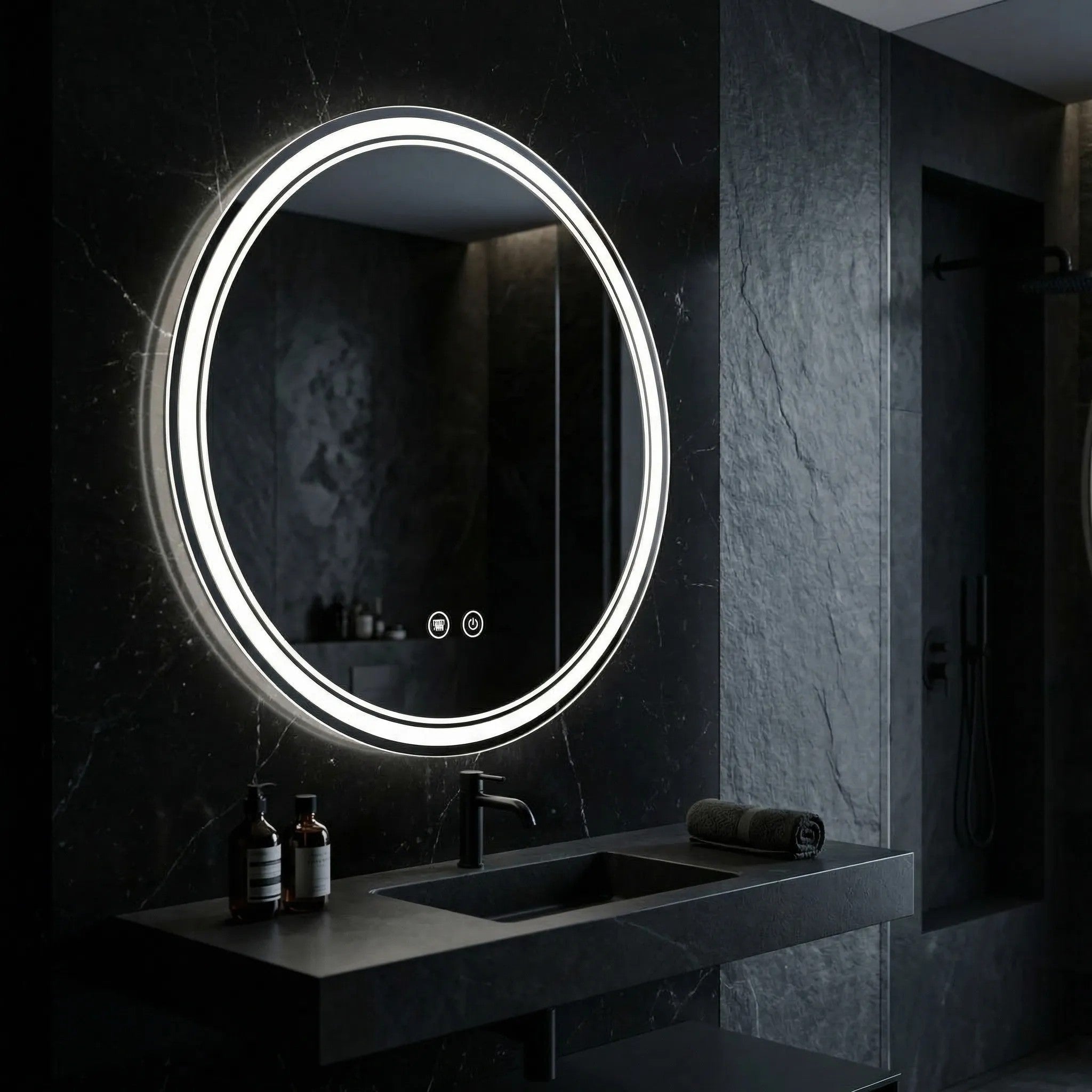 Lustro ścienne LED SOFT 90  3