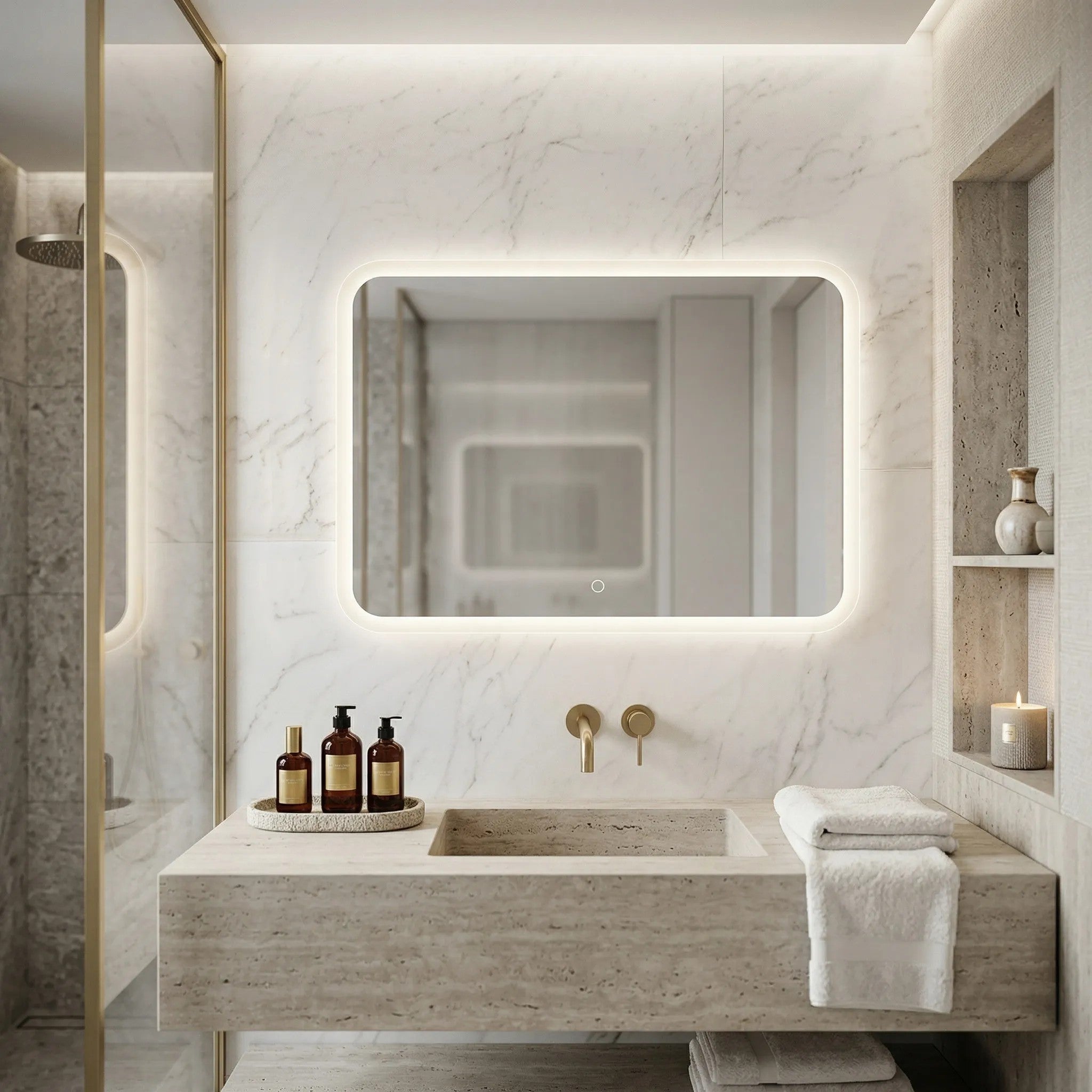 Lustro ścienne LED 80x60cm TOP-3  3
