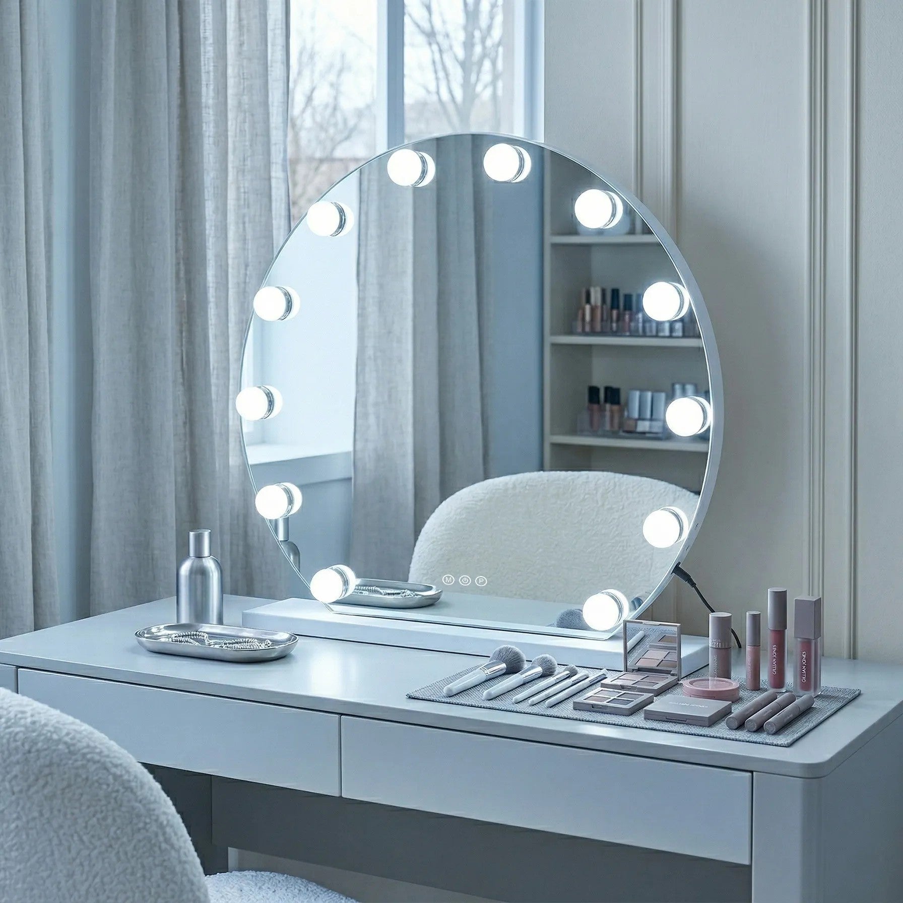 Lustro LED Hollywood Okrągłe White 50 cm  3