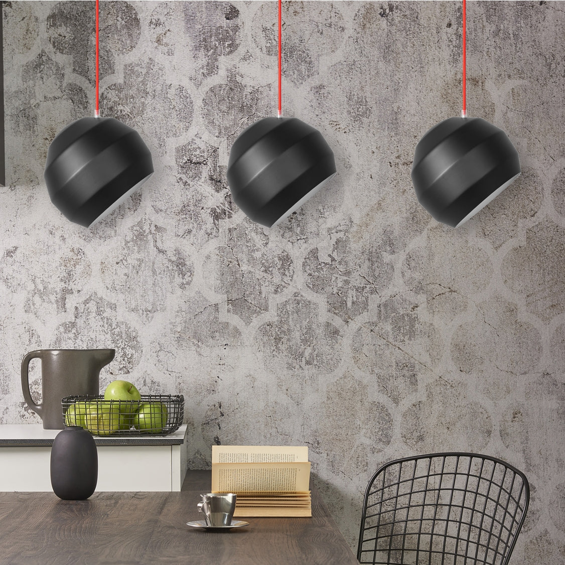 Lampa Sufitowa Wisząca Potrójna APP383-3CPR  3