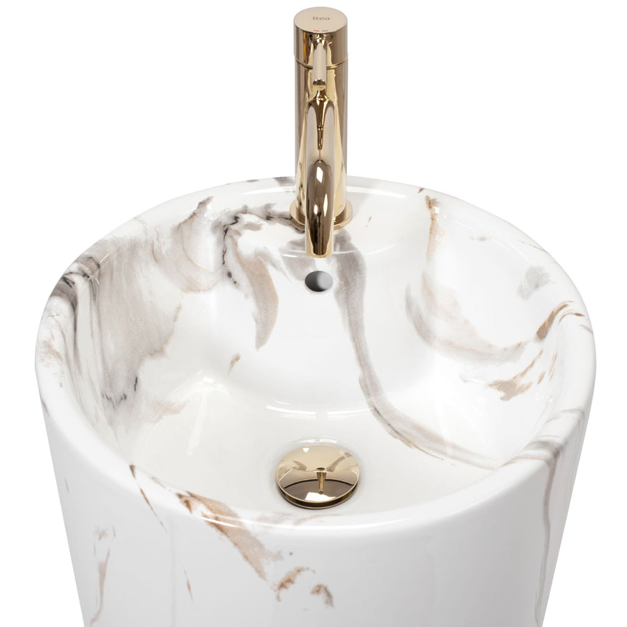 Umywalka Ceramiczna Wolnostojąca Blanka Marble Marmur