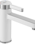 Bateria Umywalkowa REA POLO Biała-Chrom Niska