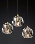 Lampa Sufitowa Kryształ APP588-3CPR Czarna