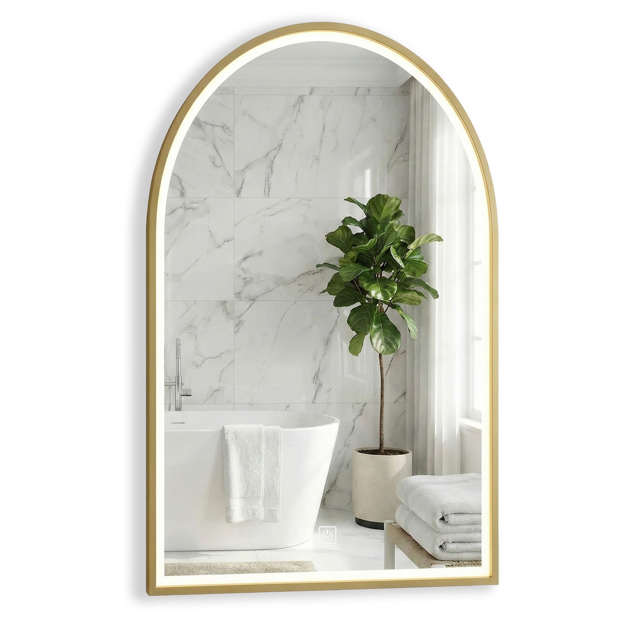 LUSTRO ŚCIENNE LED 60x100cm DART GOLD  1