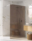 Kabina prysznicowa Walk-In Rea Flexi Brown / Chrome 140  5