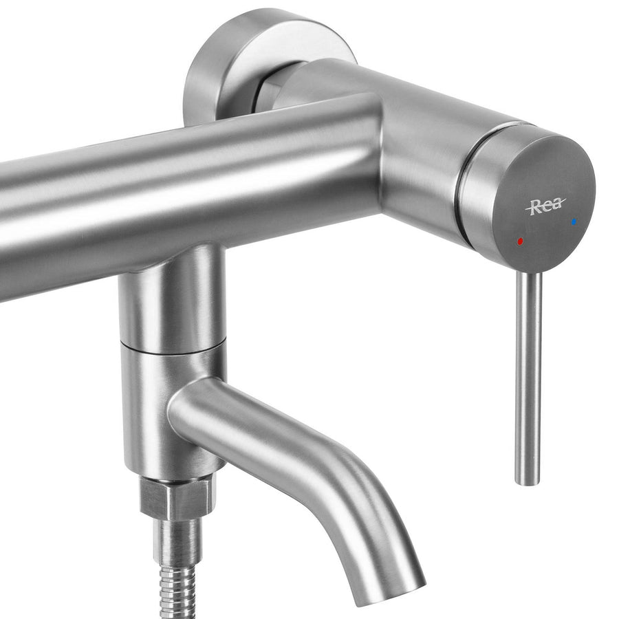 Bateria wannowa REA Clif Nikiel szczotkowany Inox  3