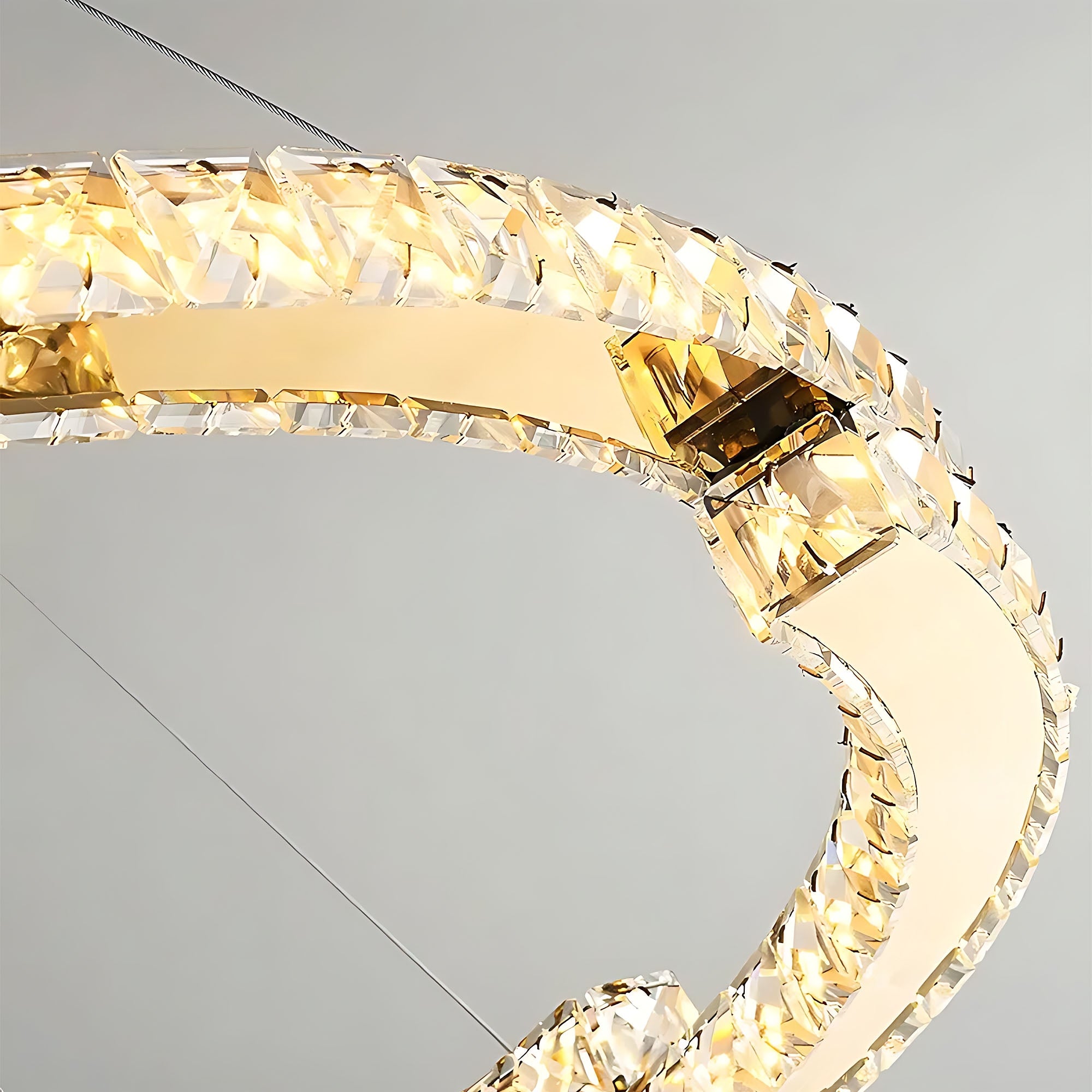 Lampa Sufitowa Wisząca Led App1771-cp Złota 60cm  5