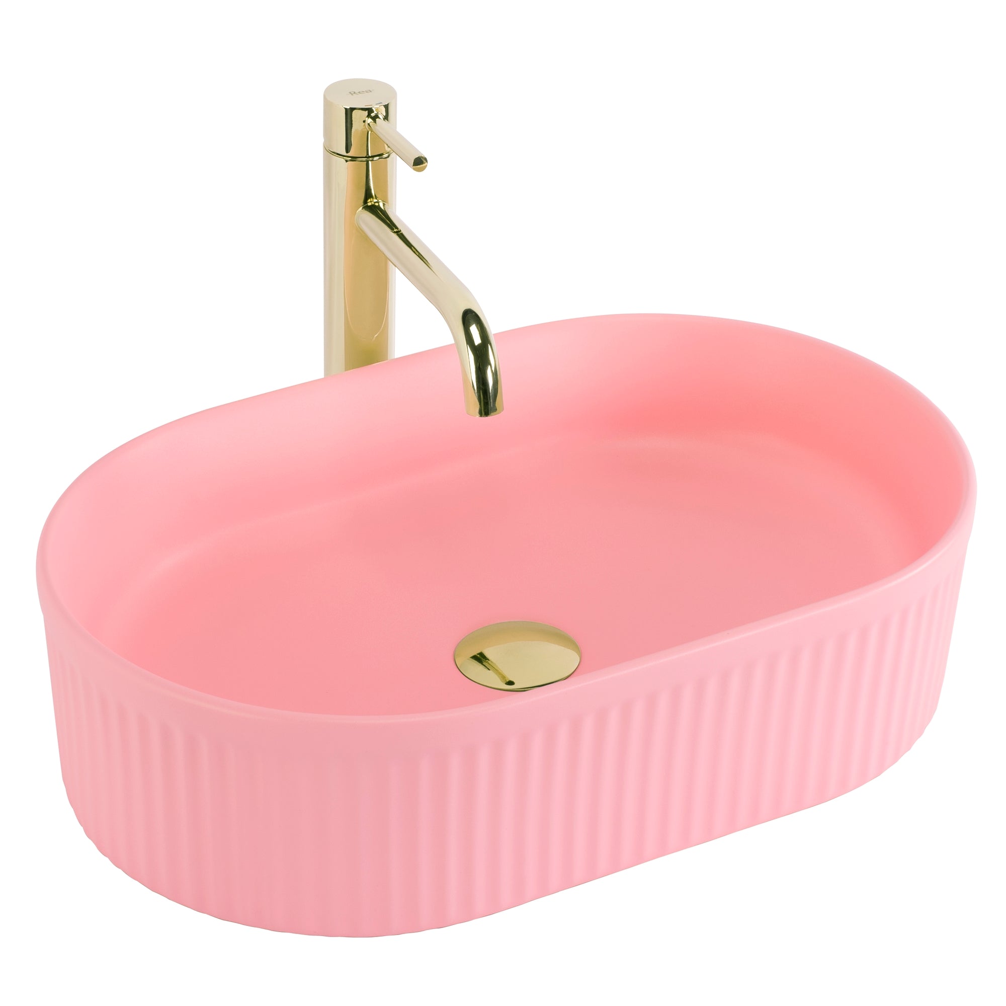Umywalka Nablatowa Rea Vanda Bubble Gum Matt  3