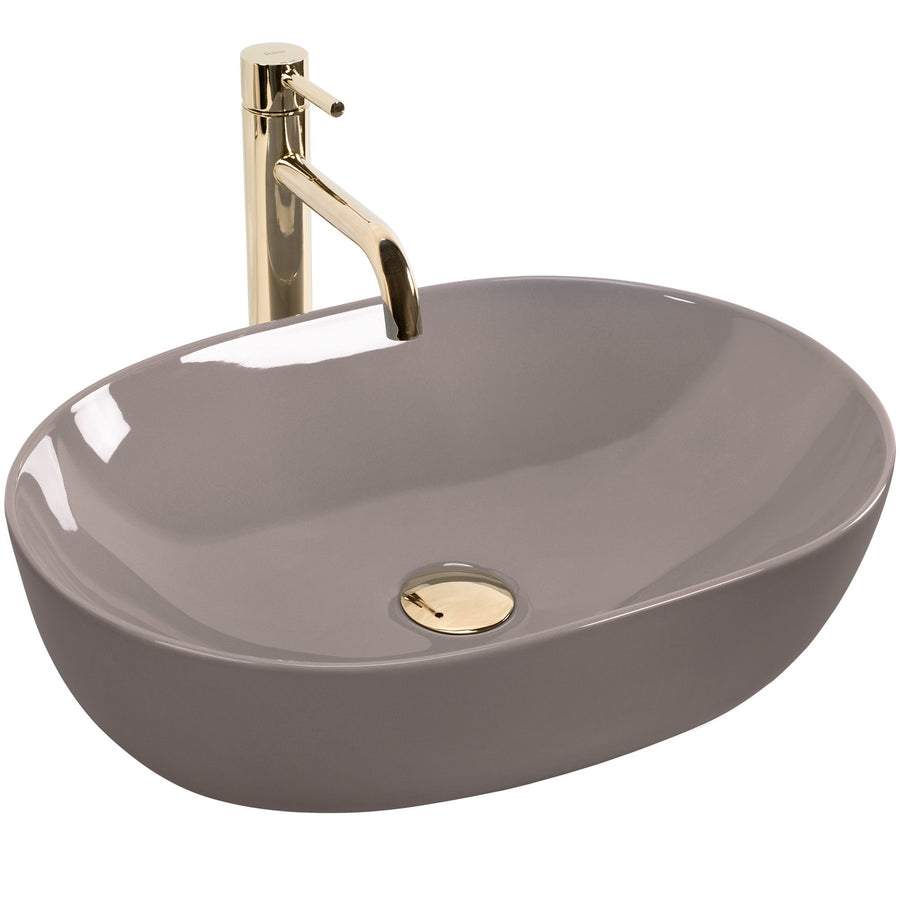 Umywalka nablatowa Rea Lisa Beige Shiny  5