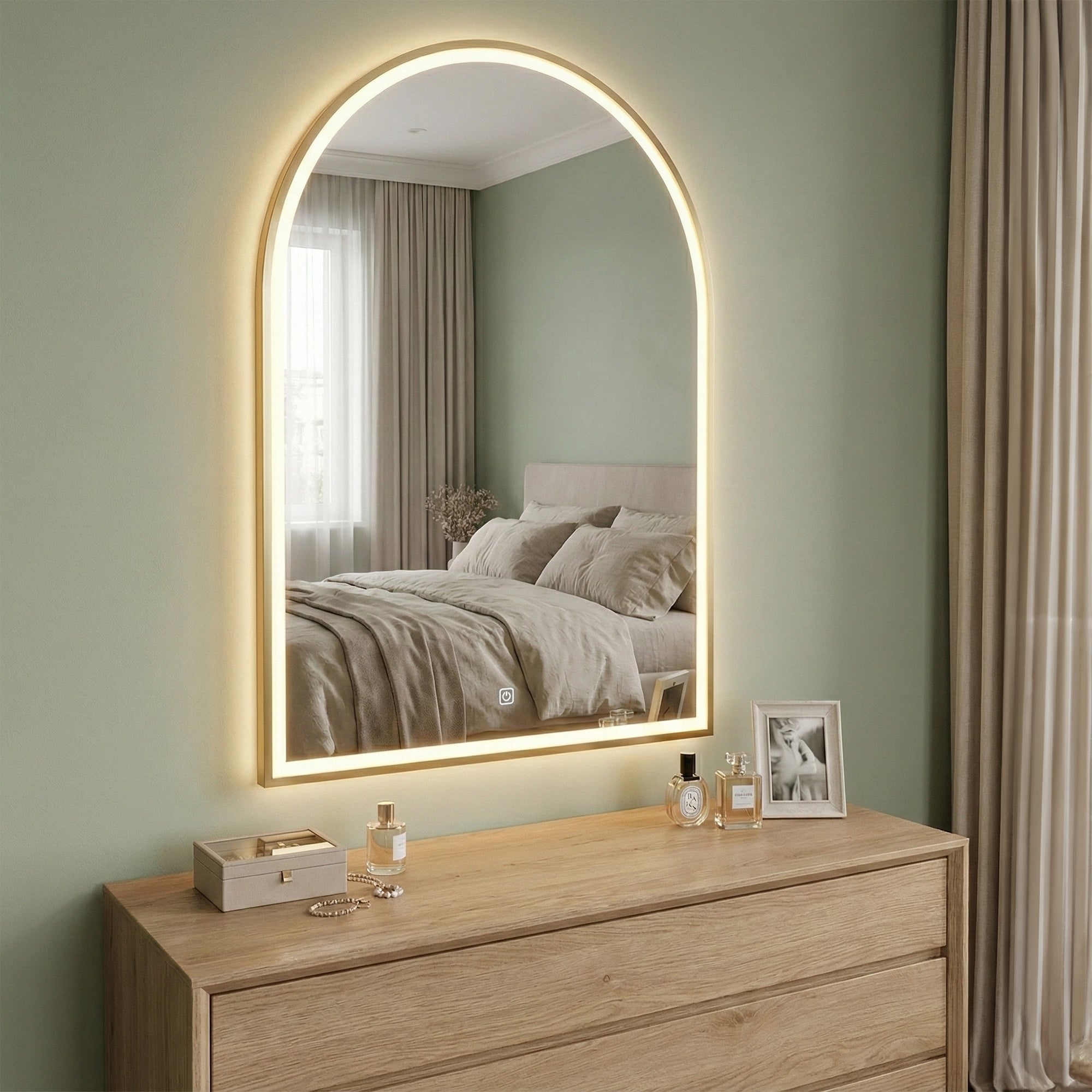 LUSTRO ŚCIENNE LED 60x100cm DART GOLD  8