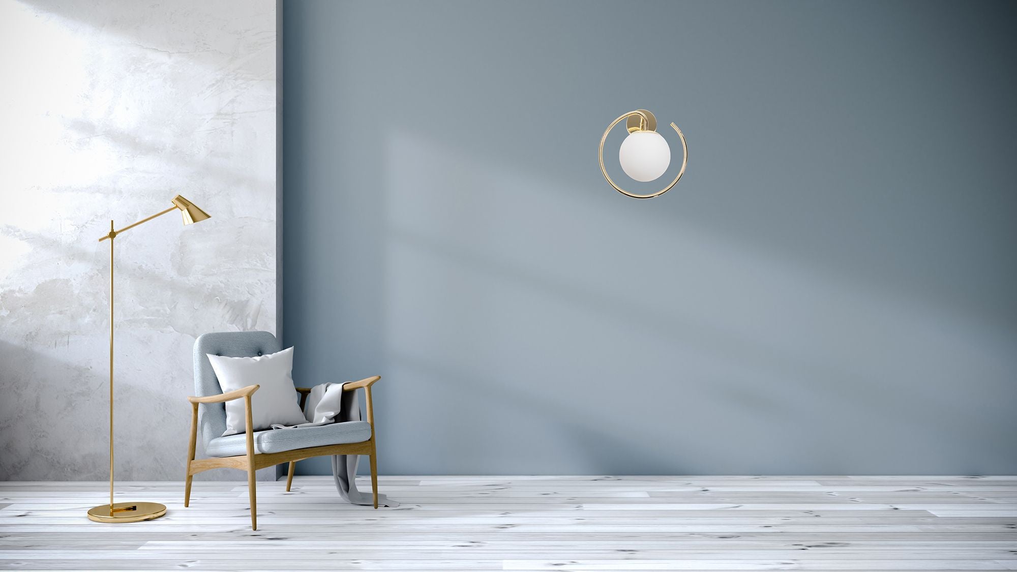 LAMPA ŚCIENNA KINKIET APP1153-1W Złota