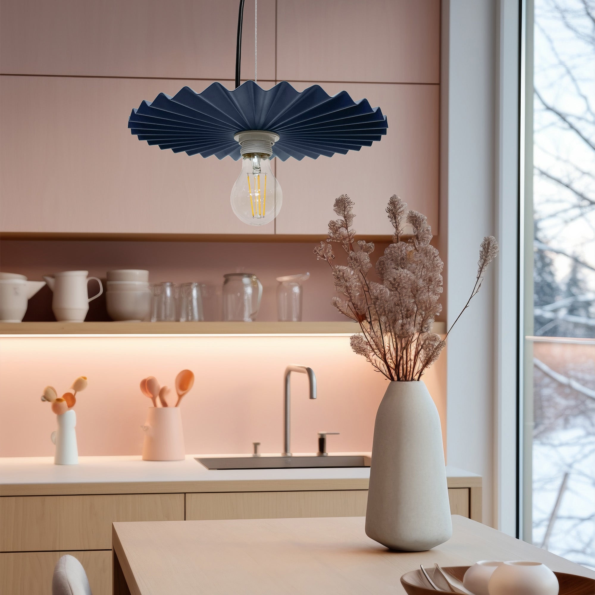 LAMPA SUFITOWA WISZĄCA APP1456-1CP Niebieski  4