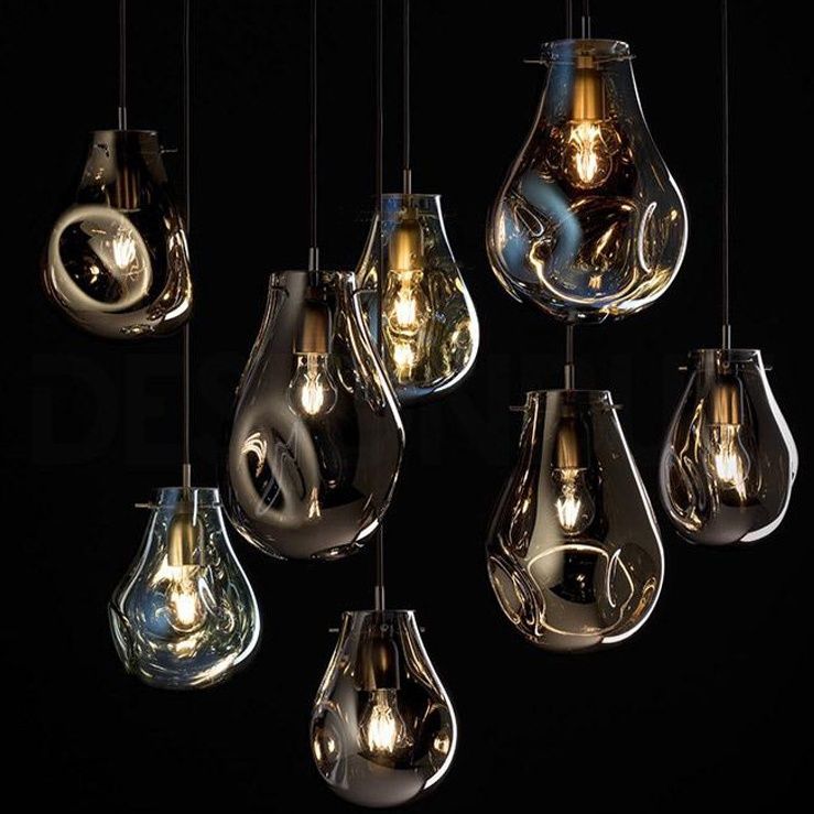 Lampa Sufitowa Wisząca Szklana APP328-1CP Amber
