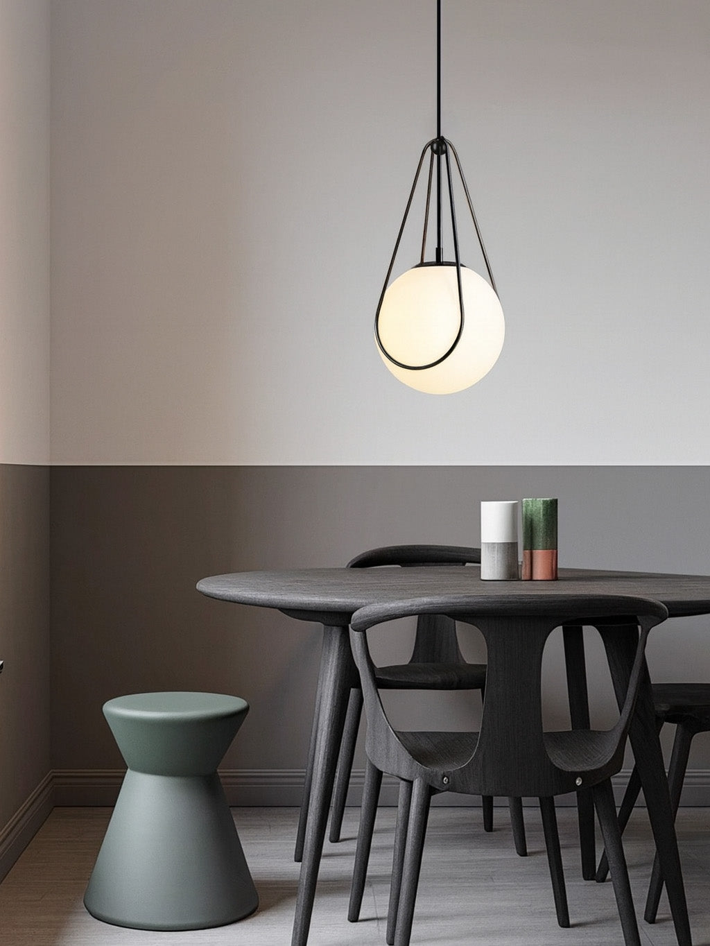 Lampa Sufitowa Wisząca APP1792-1CP 20cm Czarna  4