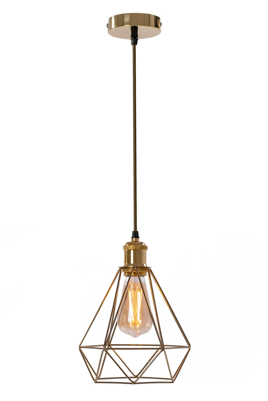 LAMPA WISZĄCA DIAMENT  392197 Jasno Złota