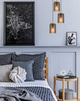 Lampa Sufitowa Wisząca APP1811-3CPR Frosted Grey  3