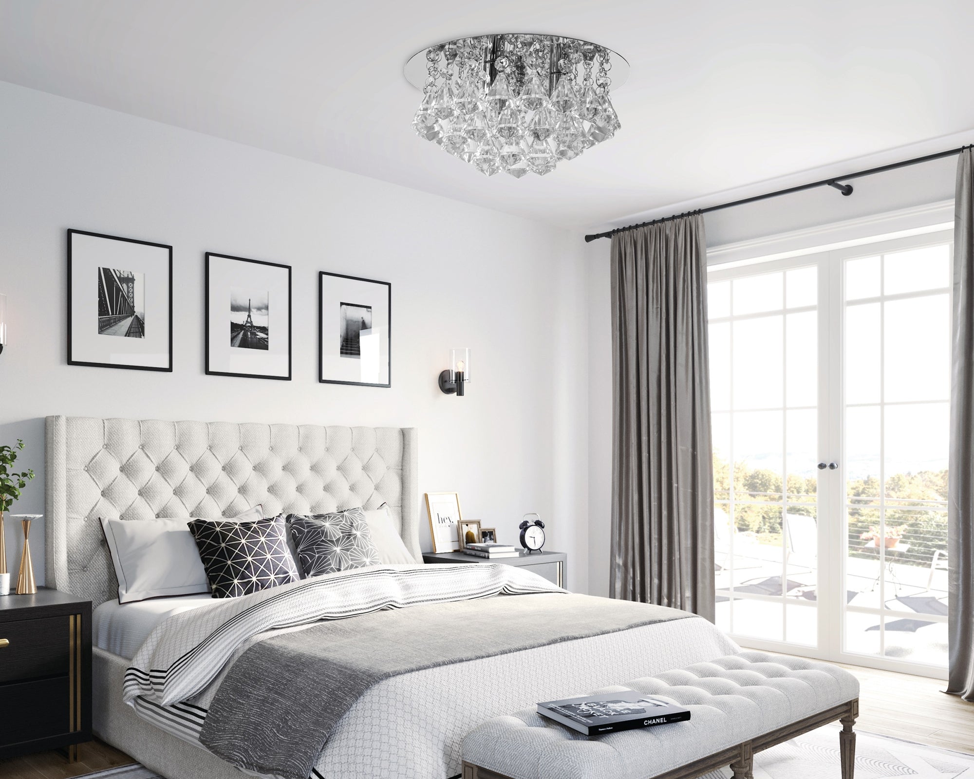 LAMPA KRYSZTAŁOWA PLAFON APP1039-3C CHROM  8