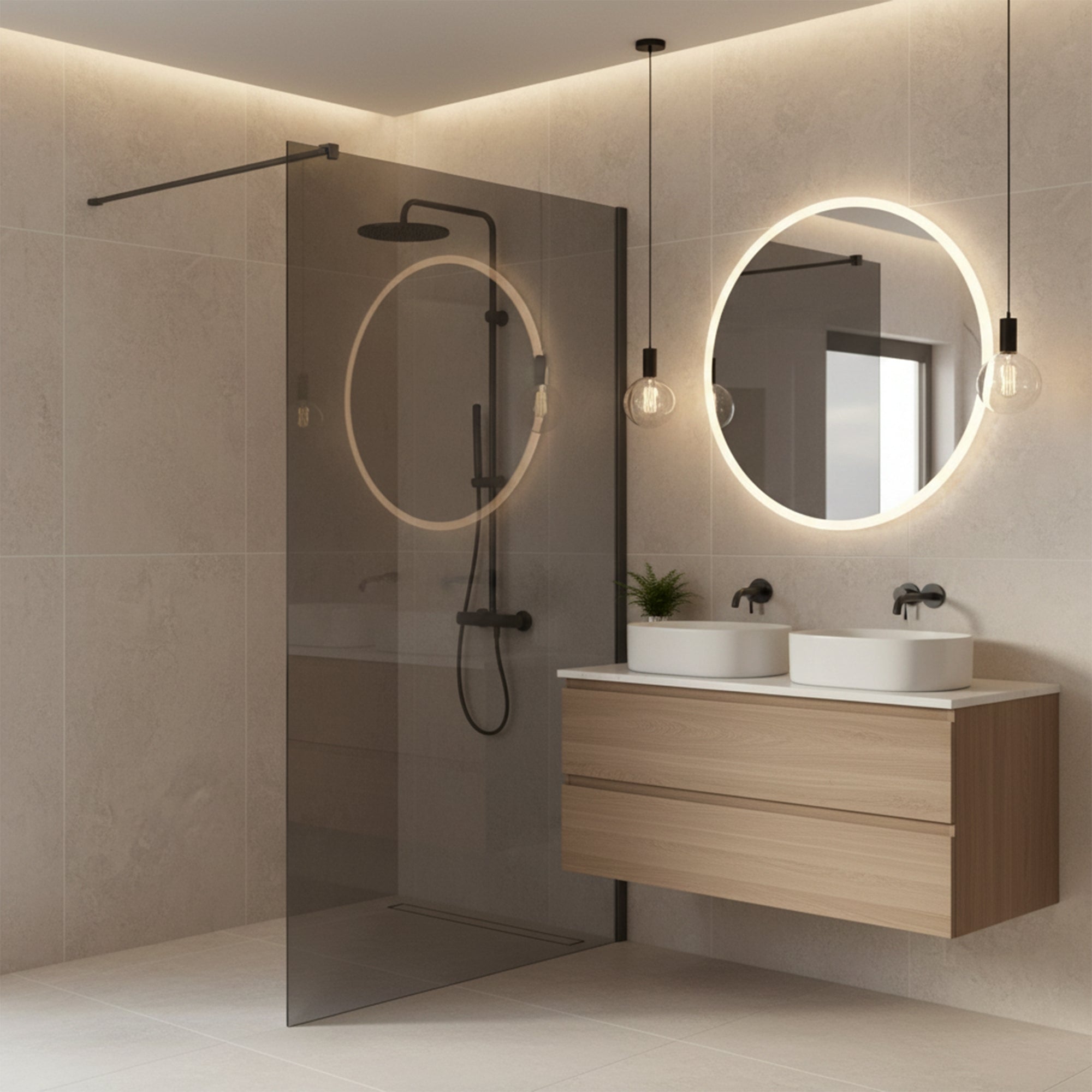 Kabina prysznicowa Walk-In Rea Flexi Grey / Tytan 130  3