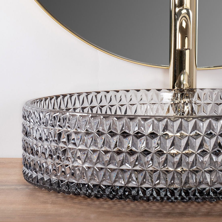 Umywalka nablatowa Rea Cristal Grey 39