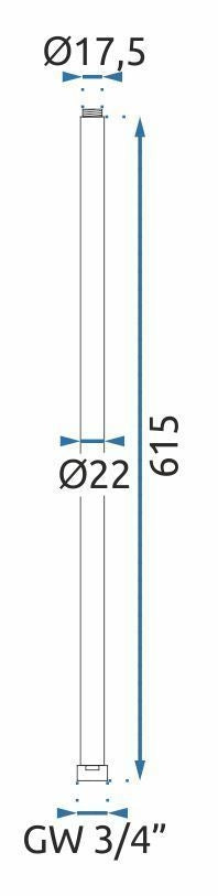 Przedłużka do zestawu wannowo-prysznicowego Miedź Szczotkowana 60cm  3