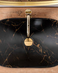 Umywalka nablatowa Rea Royal Black Marble Matt
