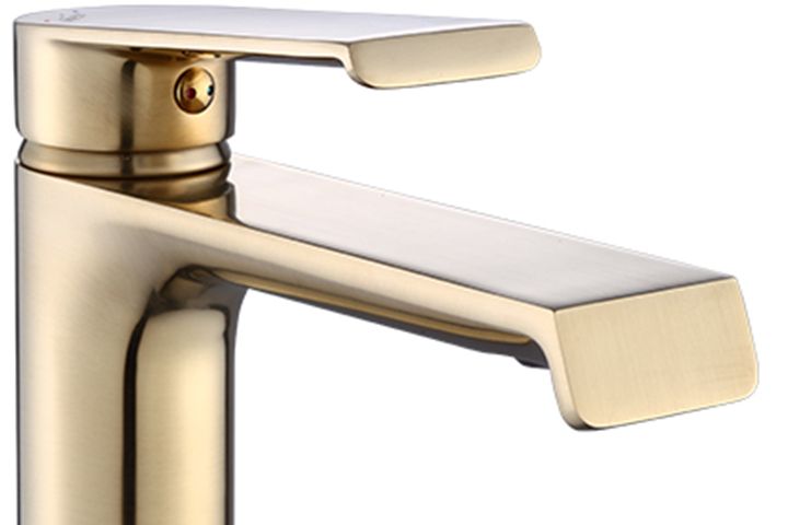 Bateria Umywalkowa REA HASS Złota Szczotkowana Gold Brush Niska