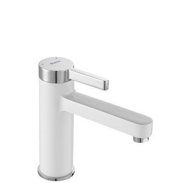 Bateria Umywalkowa REA POLO Biała-Chrom Niska